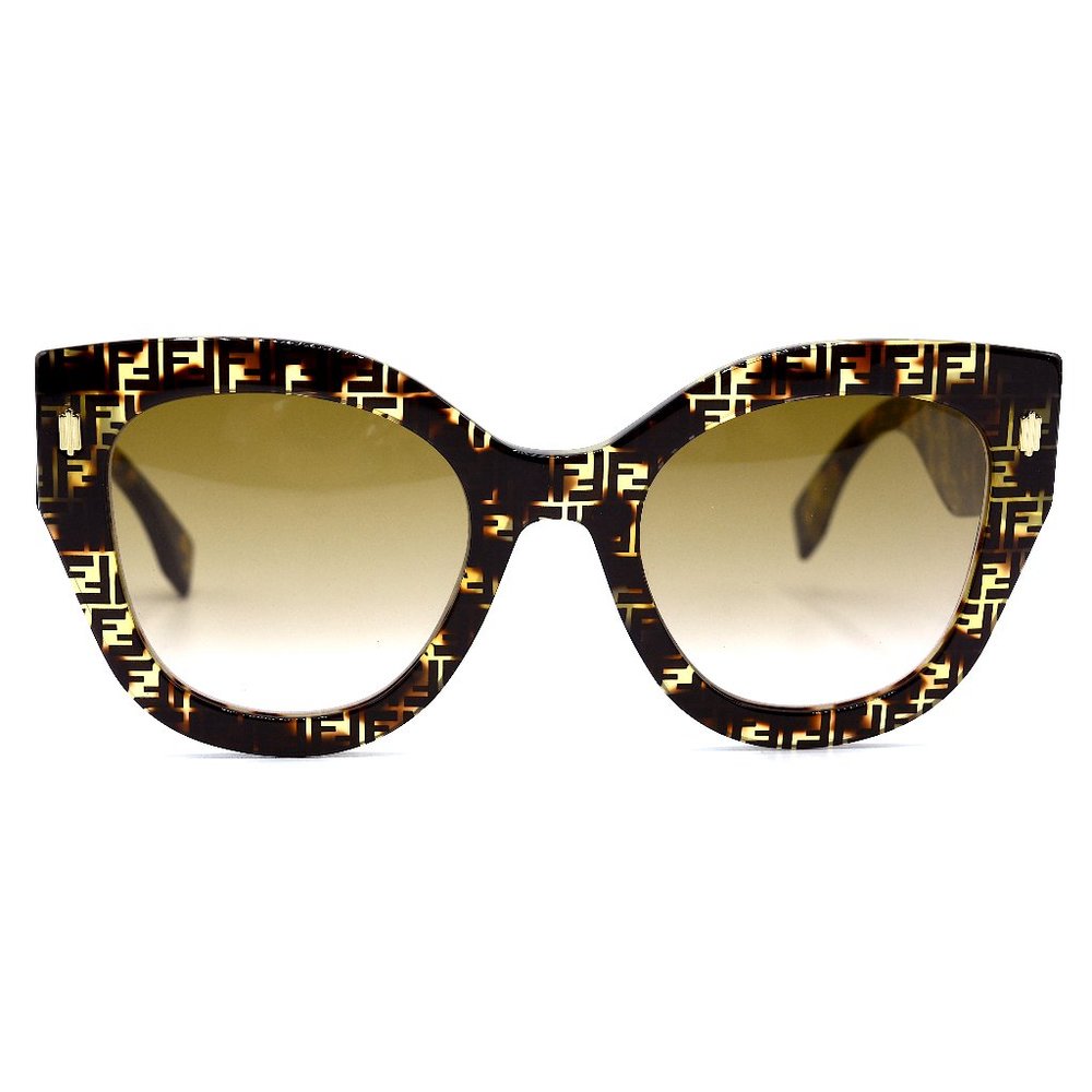 FENDI FF0435/S H7P PATERN HAVANA SUNGLASSES - Picture 6 of 8